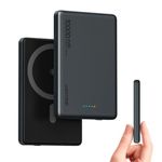 LUCKYDUO Ultra Slim Mag Safe Portable Charger 10000mAh, 0.47in Thin Magnetic Power Bank,Compact Battery Pack with PD 20W Two Way USB-C Charging,Compatible with iPhone 16/15/14/13/12 Series