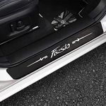 Symilov 4pcs Car Outer Door Sill Protector for Fo-rd Fiesta Fusion Edge C-MAX Escape, Carbon Fiber Auto Kick Plates Accessories Scuff Guard Threshold Cover Pedal Sticker Trim - Self-Adhesive,Fiesta