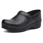 Dansko Women's Professional Tooled Clog,Black,38 EU / 7.5-8 B(M) US