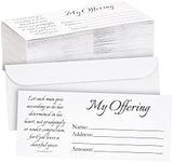 100 Pack Church Offering Envelopes for Tithe Donation (White, 7x3 inch)