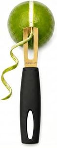 A Bar Above Premium Quality Channel Knife, Stainless Steel Bar Tool, Garnish for Cocktail Mixers, Lemon Zester, and Fruit Peeler, Professional Grade Bar Accessory, Gold