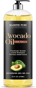 MAJESTIC PURE Avocado Oil, 100% Pure and Natural, Cold-Pressed, Avocado Oil, Moisturizing, for Skin Care, Massage, Hair Care, and to Dilute Essential Oils, 16 fl oz