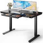 Marsail Glass Standing Desk with Dr