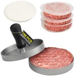 TACGEA Burger Press 150 Patty Papers Set Non-Stick Hamburger Press Patty Maker Mold with Wax Patty Paper Sheets Meat Beef