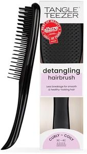 Tangle Teezer Ultimate Detangler Curly Hair Brush, 3C to 4C, Black