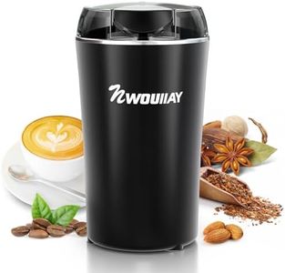 NWOUIIAY Moulin à Café Électrique 300W Broyage Rapide Moulin à Épices à une Touche avec Couvercle Transparent et Lame en Acier Inoxydable pour Grains Épices Noix Poivre Café