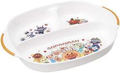 Lec Anpanman Lunch Plate, Children's Tableware, Baby Food, Microwave, Dishwasher, Boiled Disinfection, OK (10.0 x 7.7 x 1.4 inches (25.5 x 19.5 x 3.5 cm) White