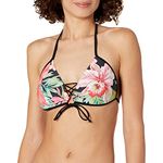 Body Glove Women's Baby Love Molded Cup Push Up Triangle Bikini Top Swimsuit, Isla Foca Floral, X-Small