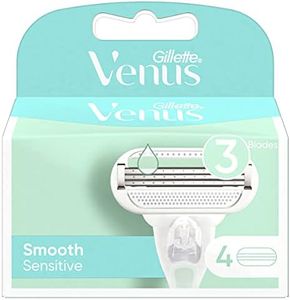 Gillette Venus Smooth Sensitive Women's Razor Blade Refills, 4 Count