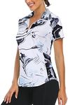 Luranee Women's Short Sleeve Moisture Wicking Athletic Shirts Quarter Zip Pullover