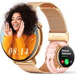 Smart Watches for Women Call and Text Message -1.32" HD Bluetooth Ladies Fitness Watches,Waterproof Sports Smart Watches Womens with Heart Rate Blood Pressure Sleep Monitor Compatible for IOS Android