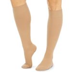 Vive Compression Stockings - 15-20 mmHg for Varicose Veins - Ultra Sheer TED Style Hose for Women and Men - Knee High for Swelling, Soreness, Maternity, Pregnancy