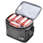 Kato Tirrinia 7.8L Cool Bag Insulated Lunch Bag, Leak Proof Lunch Box Mens Lunch Bag for Work/Picnic/Beach, Water-Resistant Insulated Cooler Bag, Dark Grey