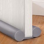 MAXTID Bottom Door Draft Stopper 38 inches - Grey Adjustable Insulation Sound Proof Door Draft Blocker for Noise Light Smell Stopper