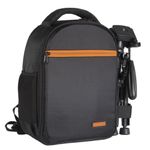 SIDRUM Camera Backpack with Removable Padded Dividers & Rain Cover | Camera Bag fits Tripod and 12.9" Tablet (Black)