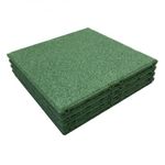 Aslon 4x 30mm Green Rubber Safety Fall Protection Playground Tiles (Pack of 4)……