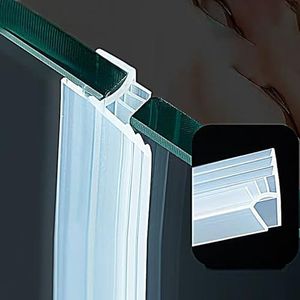 Thickened Shower Glass Door Seal, 120 Inch Silicone Soft Shower Door Seal for Stopping Water Leaks, Frameless Seals (Three Bars)