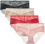 LIQQY Women's 4 Pack Cotton Invisib