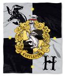 Northwest Harry Potter House Crests Silk Touch Throw 50" x 60"- Choose from All 4 Houses (Hufflepuff)