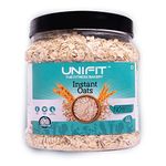 UNIFIT Fitness Bakery Delicious Instant Oats Healthy Breakfast With Goodness of Plain Oats Jar | High Fiber Oats| Wholegrain - 400 Grams