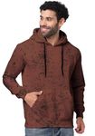 Wear Your Opinion Men's M to 5XL Fleece Kangaroo Pocket Hoodie for Winter Wear (Design: Brown Grunge,Brown,X-Large)