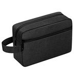 Toiletry Bag for Men, Portable Travel Wash Bag Waterproof Shaving Bag Toiletries Accessories Cosmetic Bag Make Up Bag, Gym Shower Bathroom Makeup Bag with Handle (Black)