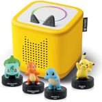 Toniebox 2 Audio Player Pokemon Bundle for Kids 5+ with Pikachu, Charmander, Squirtle, and Bulbasaur - Lightning Yellow