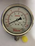 Stainless Steel Pressure Gauge with Glycerin Liquid - Range 16 Kg/cm2 and -40 to +40 Degree Temp, Dial Size 4 Inch