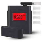 Greenwon Portable Personal breathalyzer Alcohol Tester Professional & Grade Accuracy with Dust Cover More Clean and Digital Red LCD Display for Personal&Home