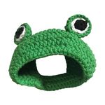 1Pcs Pet Funny Hat Cute Cat Hat Cartoon Dog Hat Adorable Frog Shape Pet Cap Pet Hair Band Hat Weaving Pet Grooming Supplies for Kitten Puppies…