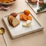 NikkisPride Marble Tray Square, Serving Tray, Vanity Tray Handmade in India