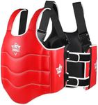 ZHONGLE Boxing Chest Protector Adjustable MMA Taekwondo Muay Thai Chest Protector, Boxing Training Heavy fist, Adjustable Shield, Martial Arts Upper Abdomen Protective pad, Taekwondo