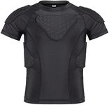 TUOY Youth Boys Padded Compression Shirt protective Top for Football Paintball Baseball Soccer Basketball