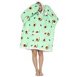 SALWINGS Hoodie Blanket Sweatshirt Oversized Warm Fluffle Blanket Giant Hoodie and Huge Pocket One Size Fits All Avocado