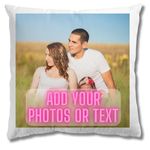 Personalised Photo Pillow Cushion Cover Sofa Home Décor Custom Gift Birthday Wedding Keepsake Anniversary Christmas 16x16 in Double-sided print