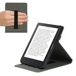 kwmobile Cover Compatible with Kobo Clara 2E / Tolino Shine 4 - Case with Strap + Stand - Mint