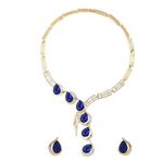 Shining Diva Fashion Latest Stylish Design Fancy Crystal Necklace Jewellery Set for Women (12080s)