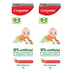 Colgate Toothpaste for Kids (0-2 years), Natural Fruit Flavour, Fluoride Free,SLS Free - Oral care(70gX2 Tube) Po2, 0% artificial preservatives, colors or sweetners