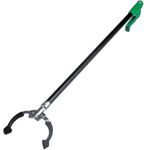 UNGER NN140 NiftyNabber PRO Litter Picker - Trash Rubbish Picker Grabber HEAVY DUTY 140cm - Multi-Purpose Reacher Grabber Stick - Steel Claw with Rubber Grip