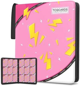 Trading Card Binder 9 Pocket,Card Binder 900 Pockets Card Book Holder Cards with 50 Removable Sleeves,3-Ring Zip Design MTG/TCG/Sport Collectible Trading Card Albums Gifts for Boys and Girls (Pink)