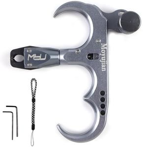 Moyujian Compound Bow Release,Archery Release Aids, 360 ° Rotatable Mechanized Aesthetic Design for Thumb Release，Composite Bow Three Finger Release