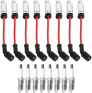 ENA Set of Red Wire Set with 8 Spark Plug Compatible with GMC Buick Cadillac Chevrolet Rainier Escalade Avalanche Express Silverado Suburban Tahoe Savana Sierra Yukon 5.3L 5.7L 5.3L 6.0L 41-962 9748HH