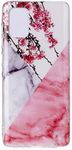 Samsung Galaxy A51 Case Shockproof Soft Flexible TPU Bumper Case Ultra Thin Slim Fit Silicone Rubber Grip Skin Phone Cover for Samsung Galaxy A51 Marble Case Plum Blossom