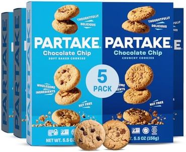 Gluten Free Chocolate Chip Lovers' Vegan Cookies by Partake – 5 Pack | Non-GMO, Allergy-Friendly | No Peanuts, Soy, Dairy, Tree Nuts, Contents May Vary.