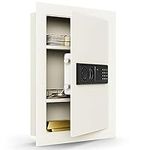 Giantex Electronic Wall Hidden Safe Security Box,.83 CF Built-In Wall Electronic Flat Security Safety Cabinet