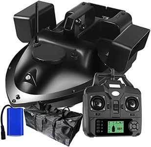 RC Bait Boat Radio GPS 500M Barco de Control Remoto 3 almacenes Grande Capacidad, Finder de Pescado con Motor Doble,12000mAh