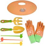 Curious Gardener 8-Piece Garden Set for Kids, Tools for Indoor and Outdoor Planting, Includes Trower, Hand Rake, Kneeling Pad, and More