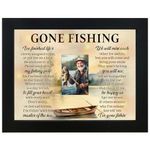 Gone Fishing Memorial Shadow Box Memorial Fishing Picture Frame Fishing Memorial Gifts Sympathy Fishing Gifts Loss of Loved One Fisherman Dad Husband Fishing in Heaven Fish 2x3 TND6