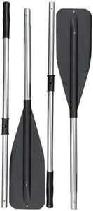 Oceansouth Inflatable Dinghy Oars with Oar Locks – 2-Piece Split Shaft Rowing Oars for Inflatable Boats, Dinghies & Tenders – Lightweight Marine Grade Aluminum Pair (Oar Length 5.5')