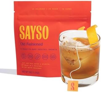 SAYSO Old Fashioned Original Craft Cocktail Tea Bag | Under 1 Min (With Bitters & Orange) | Steep in Whiskey & Cold Water |Organic, Certified Gluten-free & Non-GMO| (<4G Sugar, 15 Calories), 8 count